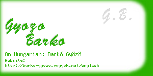 gyozo barko business card